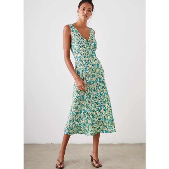 RAILS Women's Audrina Dress Size L In Emerald Bloom - Picture 1 of 10